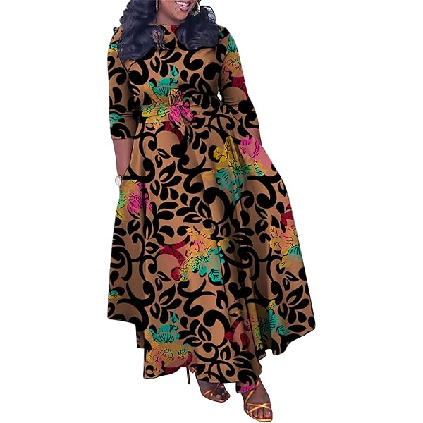 white christmas dresses Afissa African Print Dress main image 0