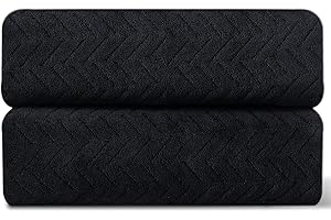 Ferdilan 2 Piece Hand Towels Set(16x31 inch),600 GSM Shower Towels Ultra Soft and Absorbent Towels for Bathroom, Quick Dry and Plush Towels Washcloths for Home Hotel Black