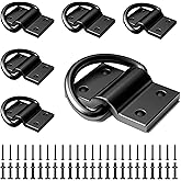 Alltie 6PCS Heavy Duty D Rings Trailer Tie Down Anchor, Ultra Durable 6500LB Breaking Strength D Ring Tie Down for Truck Bed, Trailer, with Screws