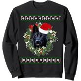 Black German Shepherd - Sch&auml;ferhund - Christmas Sweatshirt