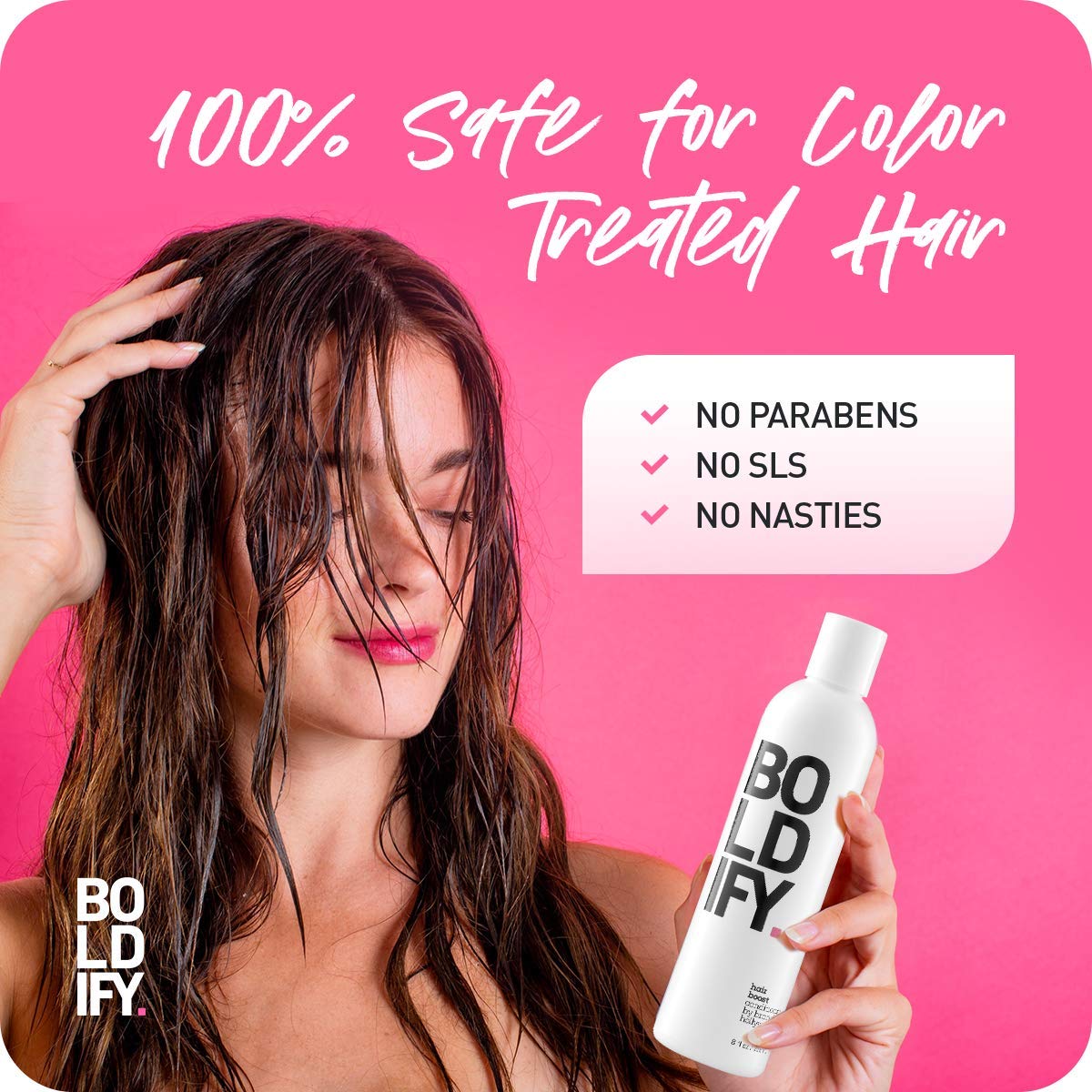 BOLDIFY Hair Boost Thickening Conditioner - All Natural Volumizing for Fine Hair, No Sulfates, Biotin Conditioner For Hair Growth, Hair Loss Conditioner Instantly Stimulates Thicker & Fuller Hair-8oz: Beauty