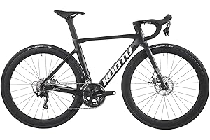 KOOTU Full Carbon Road Bike, T800 LightweightCarbon Fiber Frame Racing Bicycle with 105 R7000 22 Speed Groupset and Wire-Pull Disc Brake for Adult