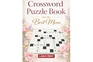 Crossword Puzzle Book for Best Mom: Large Print Easy-to-Medium Themed Crosswords for Adults & Seniors – Relaxing and Brain-Bo