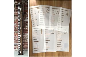 7 Feet Ruler Scale Template,Plastic Growth Chart Stencil,Reusable Height Chart Stencil Growth Chart for Wall Chart Measuring 