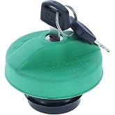 MotoRad Diesel Only Locking Fuel Cap, Green, Durable Engine Component Cap with 2 Keys, Vehicle Specific Fit