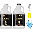 Gold Coast Supply Epoxy Resin 1 Gallon Kit for Arts, Crafts, Casting Coating and Jewelry Making - Crystal Clear, Self Leveling, Non-Toxic, No BPA (0.5 gal Resin + 0.5 gal Hardener) (3.78L)