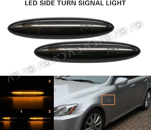 Amazon Toyota トヨタ Lexus レクサス 流れて光る クラウン 180系 マークx Is Gs Sc シーケンシャル Led サイドウインカー サイドマーカー スモークレンズ ウィンカー サイドマーカー 車 バイク