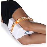 Everlasting Comfort Memory Foam Knee Pillow for Side Sleepers &ndash; Sciatica Pain Relief Pillow, Removable Strap Support &ndash; Leg Pillows for Sleeping Alignment, Knees, Back &amp; Hip Cushion