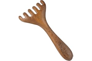 CONGARTENO Wooden Scalp and Foot Massage Comb Wide Tooth Simple Scalp Scraping Tool Portable Lightweight for