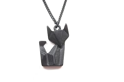 Schmuck Stadt Origami Fuchs Kette Schwarz 60 Cm Fox Tier Anhänger Fox Wald Faltoptik