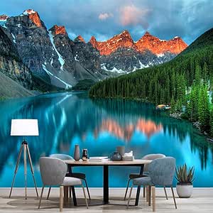 Fondo De Pantalla Pegatinas De Pared, Montaña, Bosque, Actual, Azul