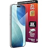 ZAGG Glass+ Screen Protector for iPhone 17-3X Stronger, Impact & Shatter Protection, Scratch & Smudge-Resistant iPhone Tempered Glass, InvisibleShield, Easy PerfectFit Install
