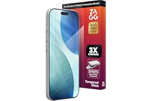 ZAGG Glass+ Screen Protector for iPhone 17-3X Stronger, Impact & Shatter Protection, Scratch & Smudge-Resistant iPhone Tempered Glass, InvisibleShield, Easy PerfectFit Install