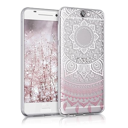kwmobile HTC One A9 Hülle - Handyhülle für HTC One A9 - Handy Case in Rosa Weiß Transparent