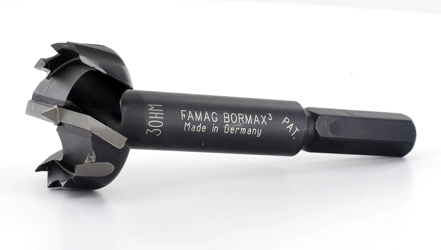 FAMAG Bormax Carbide Forstner Drill Bit Set D = 15, 20, 25, 30, 35, 40, 50 mm Centring Point - Image 4