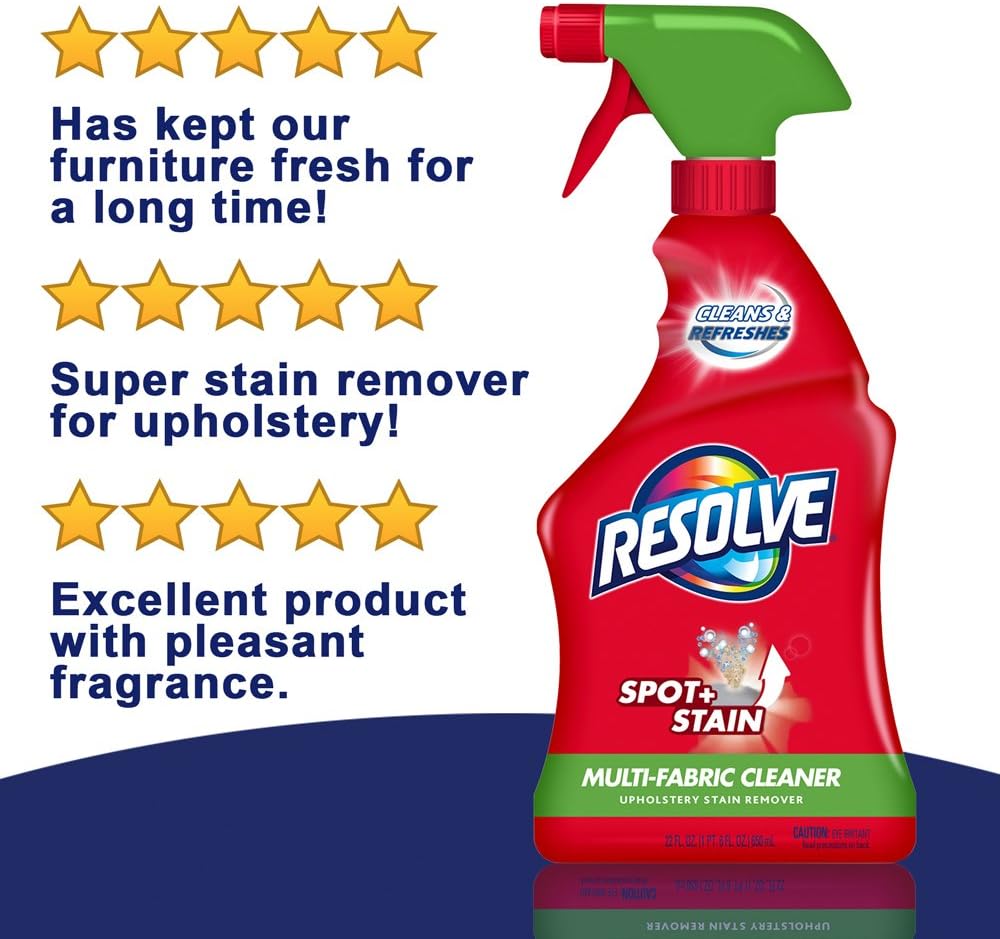 Resolve 22 fl oz Multi-Fabric Cleaner and Upholstery Stain Remover: Health & Personal Care