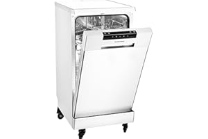 HAMILTON BEACH HBDW1922 Portable Dishwasher with Wheels, 19in Wide, 8 Place Settings Capacity, White
