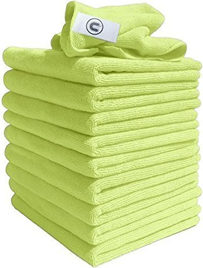 DCS Microfibre Cleaning Cloth Yellow 40x40cm Pack of 10 Ultra Soft