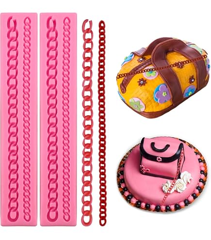 Chocolate Coin Molds RFGHAC Pack Of 4 Pirate Ropes Knot Silicone Mould Chains Fondant Moulds Compass Treasure Coins Candy Mould For Sugar Cake Decorating Cupcake Topper Polymer Clay Chocolate Gum Paste Baking