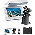 FourQ Underwater Fishing Camera,Fishing Camera Ice vexilar Fish find 4.3inch Hd LCD Display Underwater W/ 5000mah Li-Battery,65ft Cable and 12pcs Ir Lights for Boat Lake Kayak Ice Fishing (65FT)
