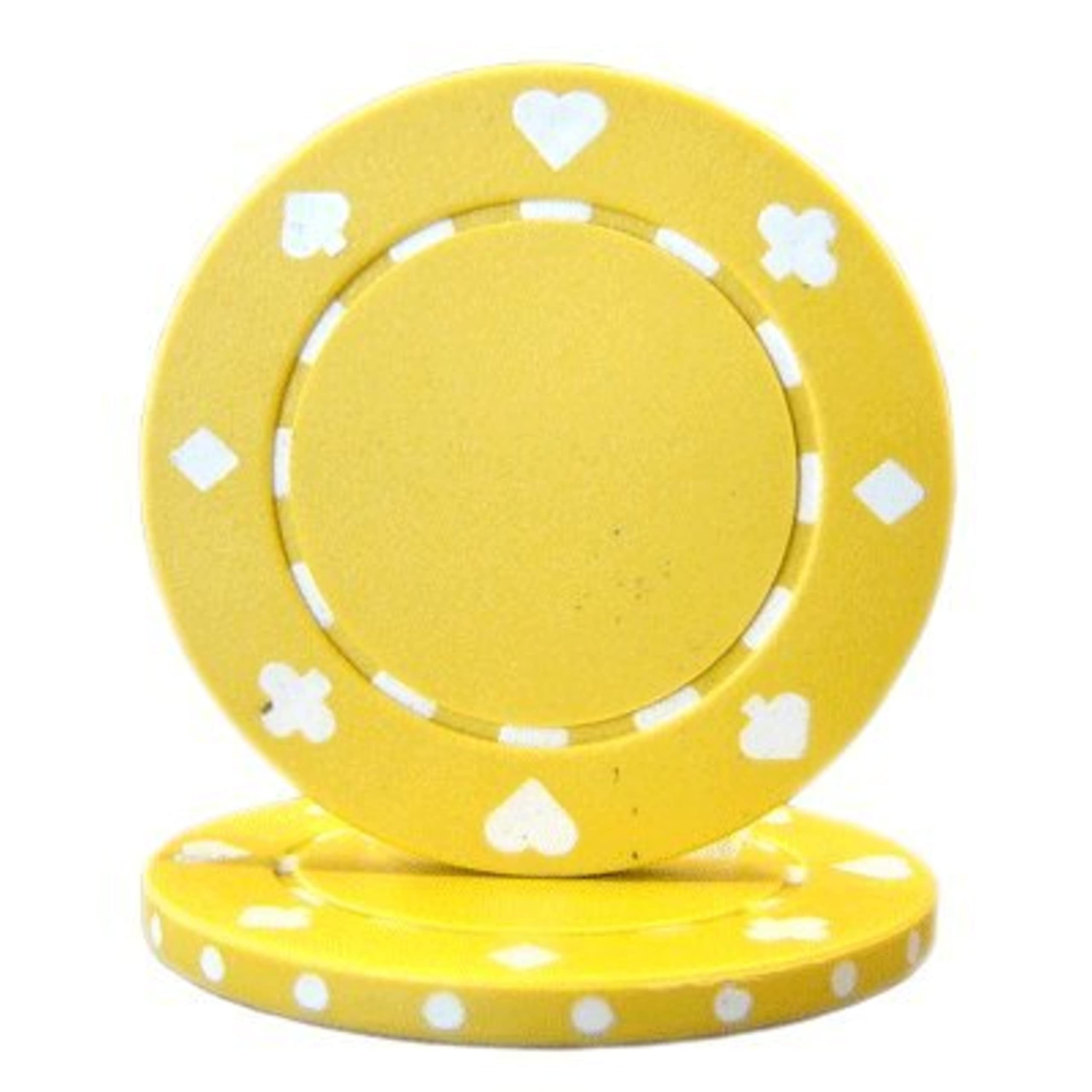Brybelly 50 Suited 11.5 Gram Poker Chips (Yellow)