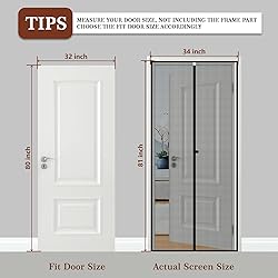 Yotache Magnetic Screen Door Fits Door Size 32 x