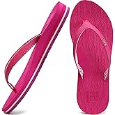 KuaiLu Womens Fashion Flip Flops Ladies Lightweight Summer Beach Yoga Mat Thong Sandals with Comfortable Arch Support