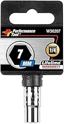Performance Tool W36207 1/4-Inch Drive 7mm 6pt Socket