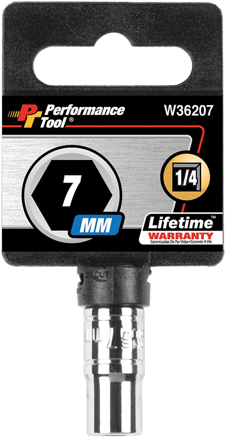Performance Tool W36207 1/4-Inch Drive 7mm 6pt Socket