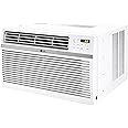 LG 12,000 BTU Window Air Conditioner, 115V, Cools 550 Sq.Ft. for Bedroom, Living Room, Apartment, Quiet Operation, Electronic Control with Remote, 3 Cooling & Fan Speeds, Auto Restart, White