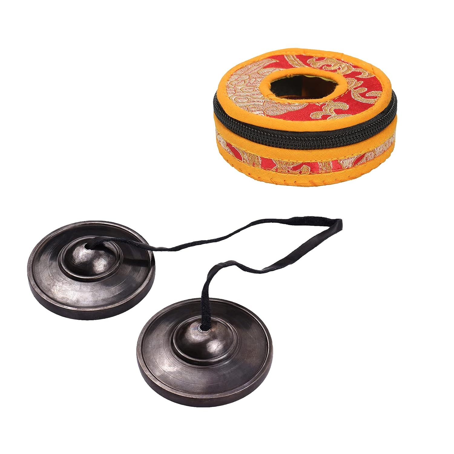 Leepesx 3Inch Bronze Cymbal Bell Small Cymbals Musical Instrument for