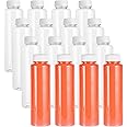 Restaurantware 12 Ounce Juice Bottles 100 Empty Plastic Bottles - Recyclable With Safety Cap Clear Plastic Juice Containers For Juicing For Milk Tea And Other Beverages