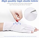 XPOOP 2 Pairs Nail Gloves UV Protection Fingerless Gel Manicure Light Shield view 3