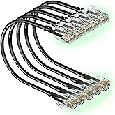 CableGeeker Cat6a Ethernet Cable Slim 2ft 5Pack - 28AWG UTP Pure Copper Patch Cable, 10Gbps High-Speed Cat6 Ethernet Cable, F