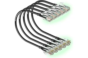 CableGeeker Cat6a Ethernet Cable Slim 1.5ft 5Pack - 28AWG UTP Pure Copper Patch Cable, 10Gbps High-Speed Cat6 Ethernet Cable,