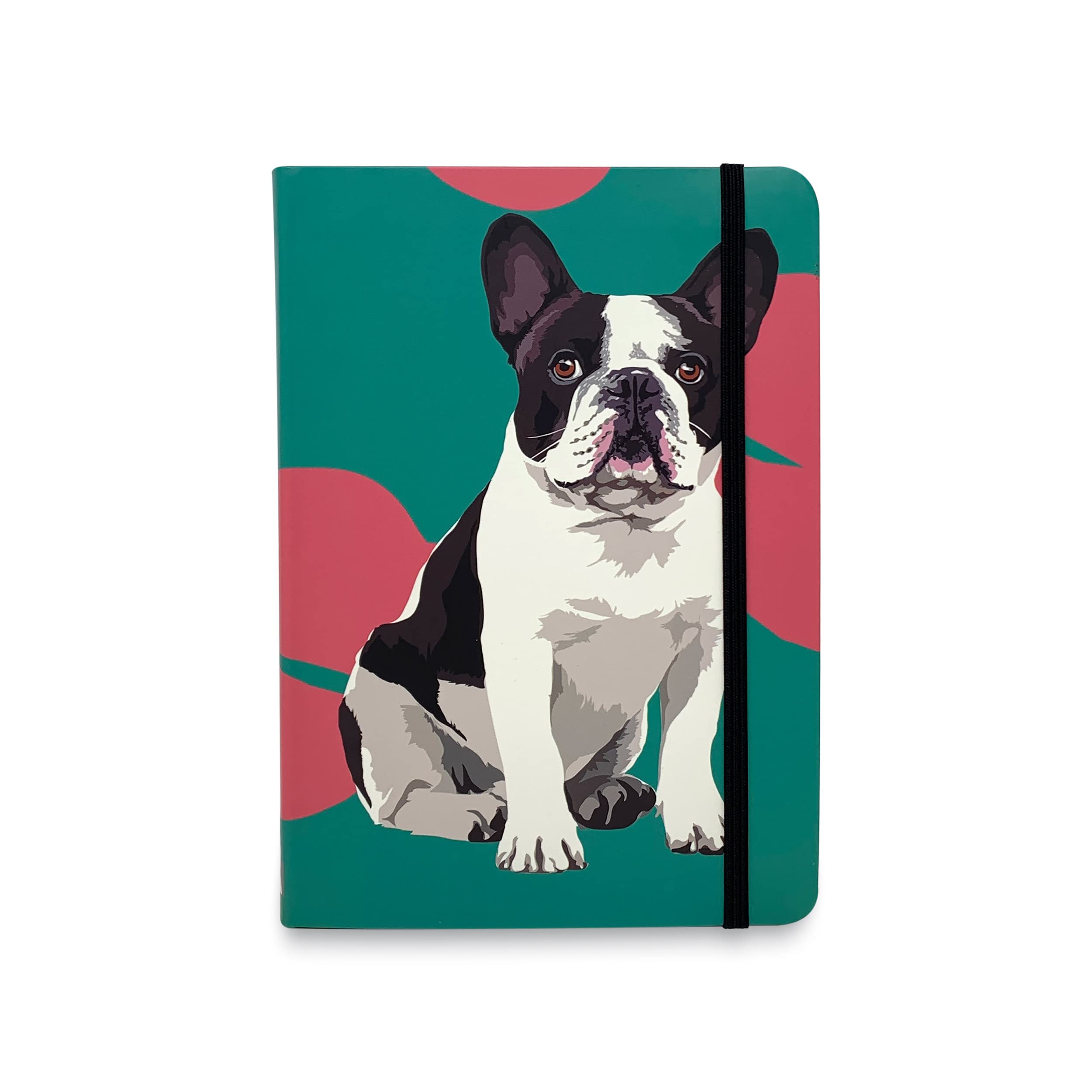 French Bulldog Flexible Pocket Notebook by Leslie Gerry - Dog Memo Writing Pad - Stationery