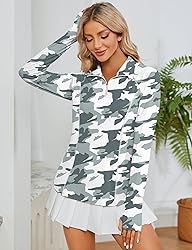 LOMON Womens Workout Tops Long Sleeve 1/4 Zip Uv