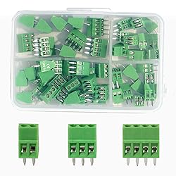 Molence 50PCS 2.54mm 0.1" Pitch PCB Mount Screw