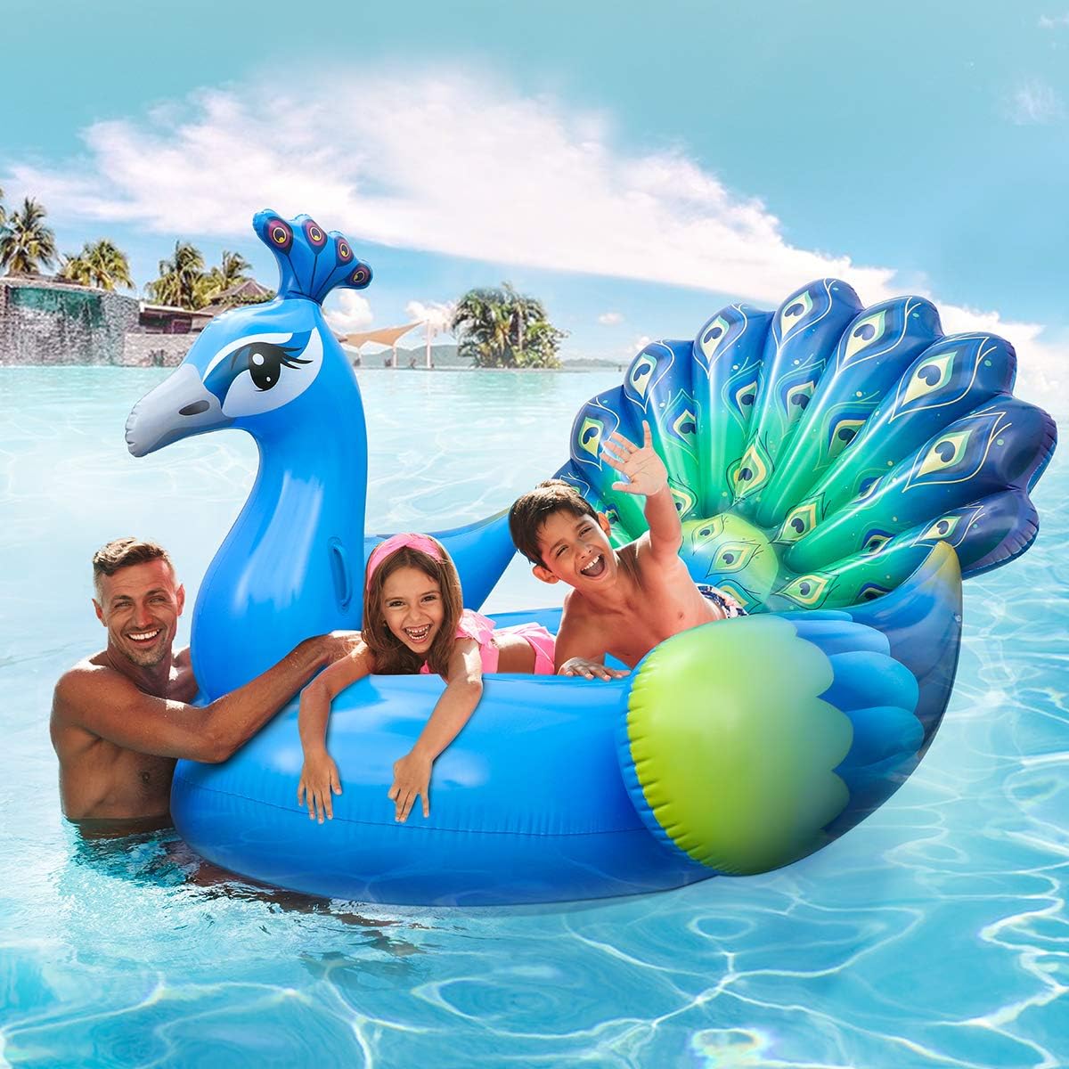 giant peacock pool float