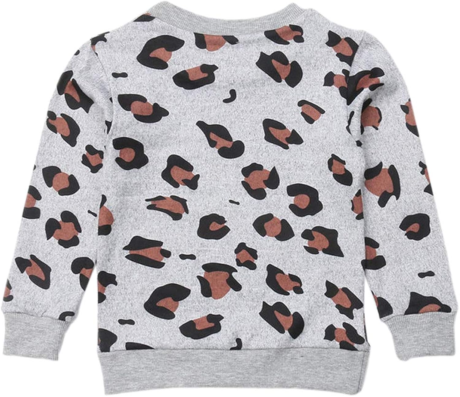 N/ A Toddler Baby Kids Girl Boy Leopard Print Sweatshirt Long Sleeve