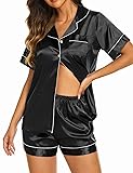 Ekouaer Womens Pajama Sets Silk Satin Pjs Short