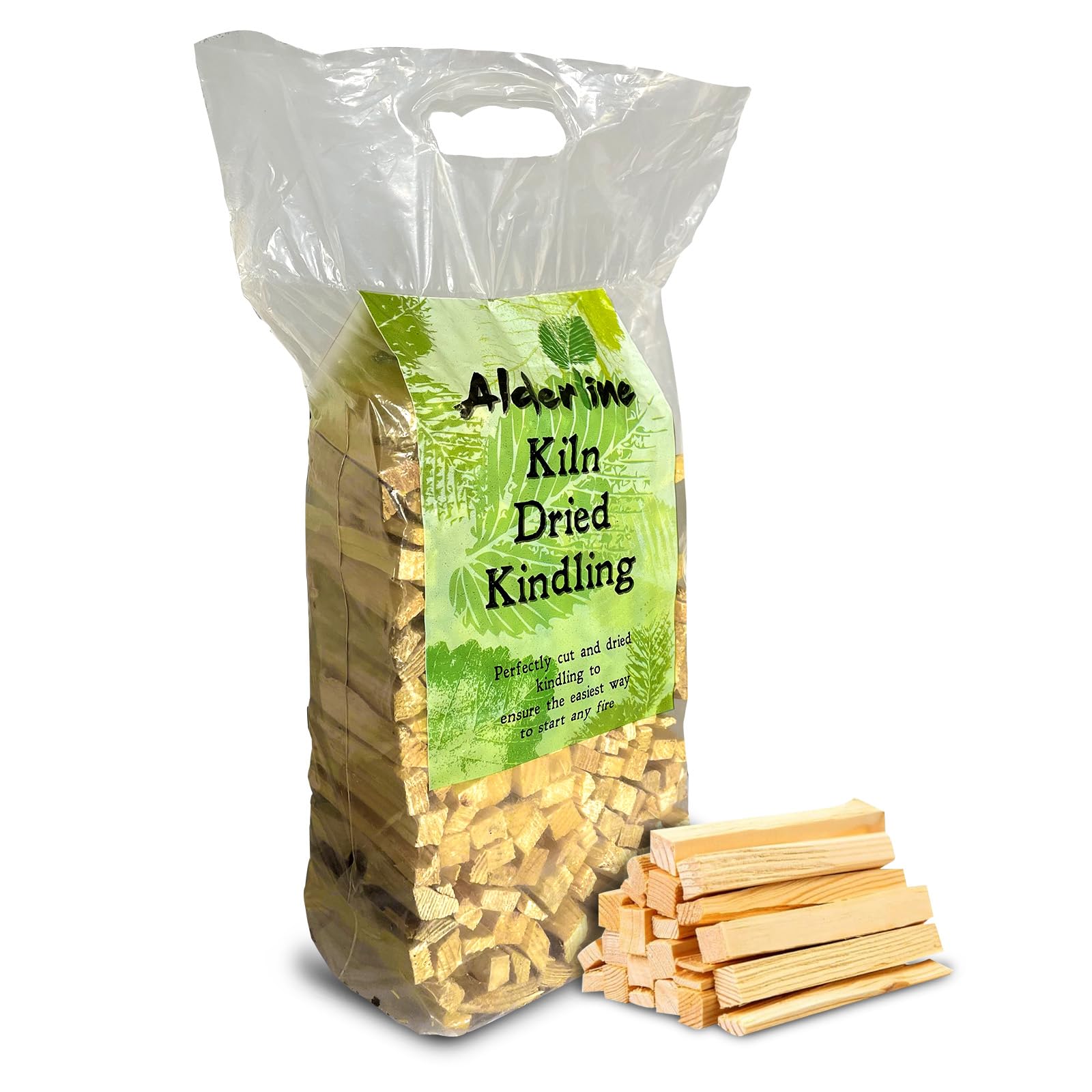 Alderline Premium Kindling Wood 3 KG - Firewood Sticks for Effortless Ignition in Pizza Ovens, Log Burners, and BBQ Charcoal - Perfectly Packaged in Bag for Convenience and Low Smoke Emission (1 Bag)