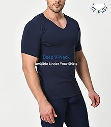 Comfneat Men's 3-Pack Undershirts Stretchy Cotton