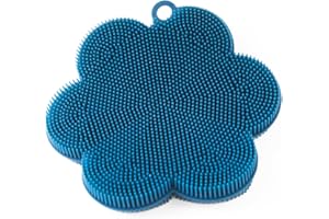 Fox Run Silicone Dish Scrubbing Brush, Navy