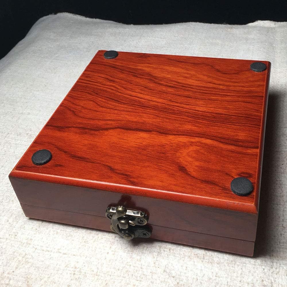 Wooden box,wooden jewelry box,wooden box with hinged lid, decorative box storage box with lid,wooden storage box,storage box with lock,suitable for gifts,beads,jade, bracelets,necklaces,small items,: Home Improvement