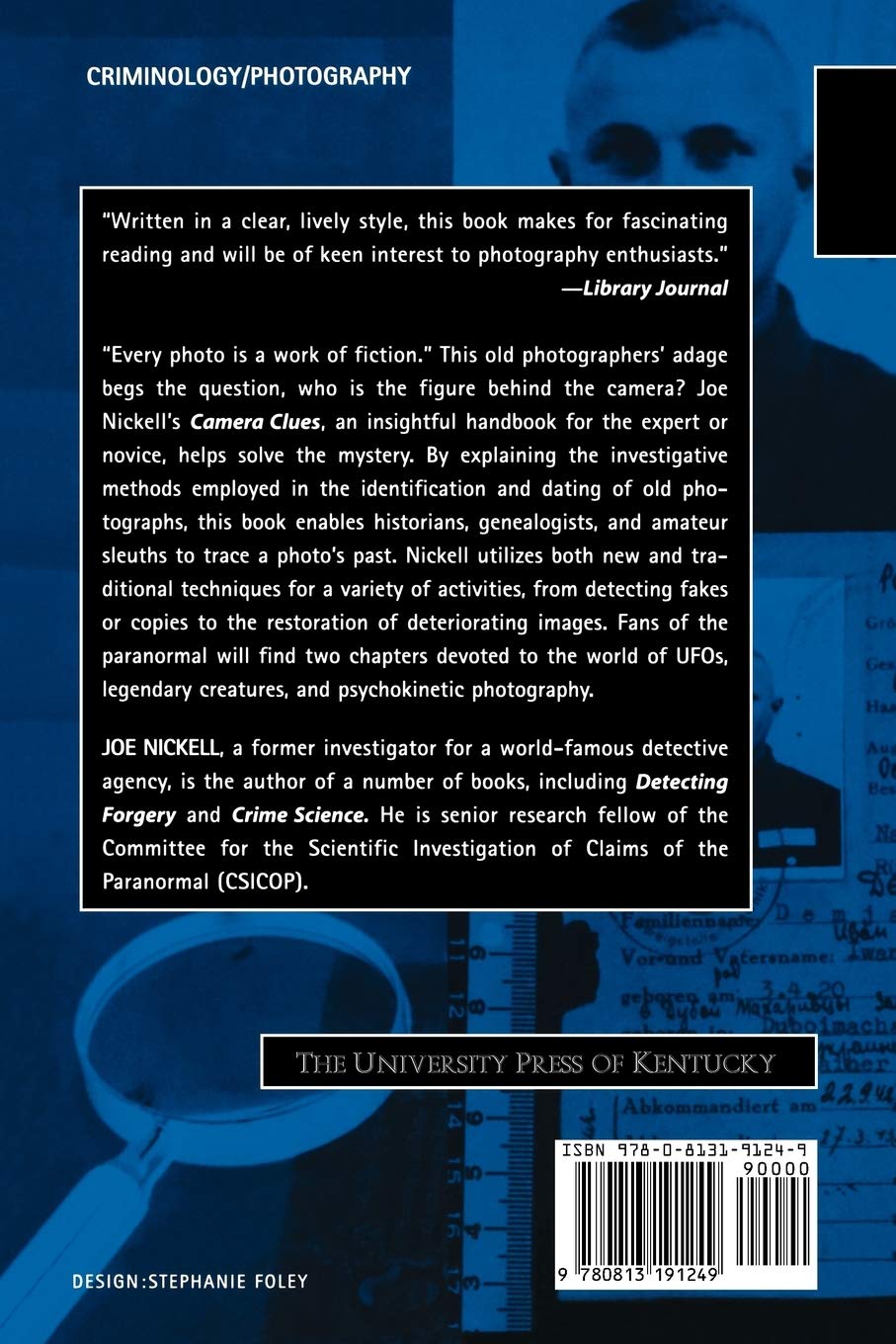 Camera Clues A Handbook For Photographic Investigation Nickell Joe 9780813191249 Amazon Com Books