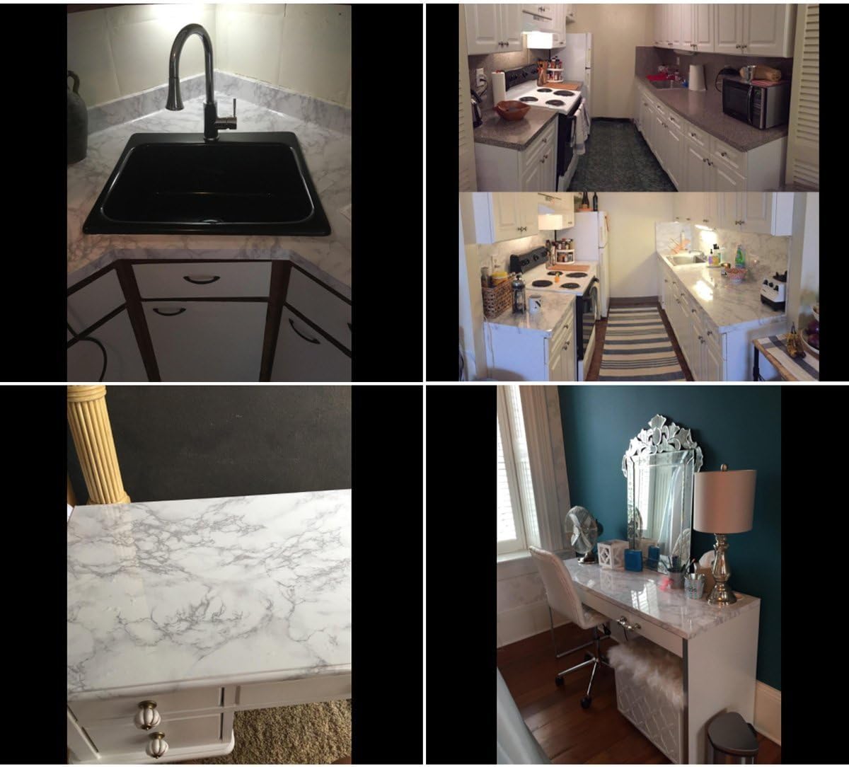 Peel and Stick PVC Instant Marble Decorative Self-Adhesive Film Countertop Backsplash Napoleon Marble (PGS408 : 2.00ft X 6.56ft) - Image 5
