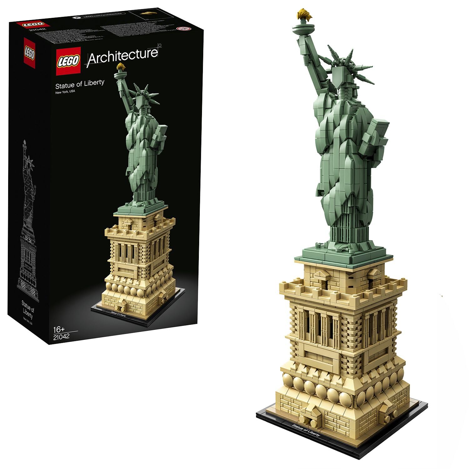 LEGO Architecture Statua della Libertà, Kit Modellismo per Adulti, Modellino da Costruire Souvenir di New York, Idea Regalo Donna o Uomo, Decorazione per Casa, Hobby Creativo da Collezione 21042