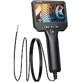 3.9mm Endoscope Camera with Light NIDAGE 1920P HD Industrial Borescope Inspection Camera with 4.3" IPS Screen, 5FT Semi-Rigid Cable, IP67 Waterproof Snake Cam for Car Engine Aircraft Mechanic Tools