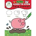 My First Learn-To-Draw: Farm Animals: Coloring Book for Toddlers with 25 Wipe Clean Activities and Marker (My First Wipe Clean How-To-Draw)